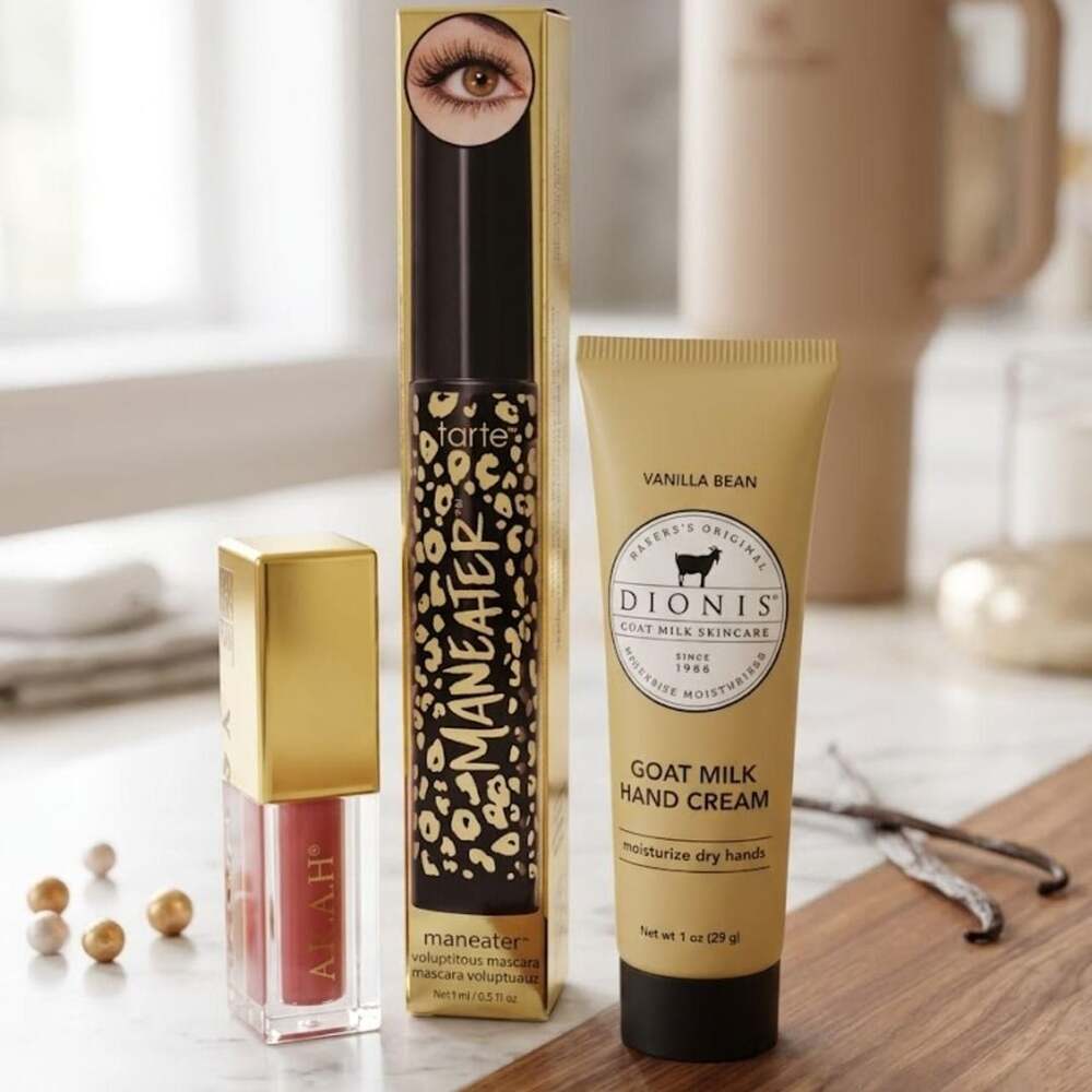 Tarte Maneater Mascara Dionis Hand Cream F.A.R.A.H Lipstick Beauty Bundle